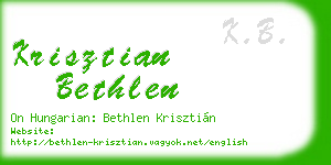 krisztian bethlen business card